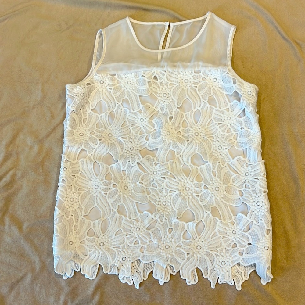 Calvin Klein medium white floral top